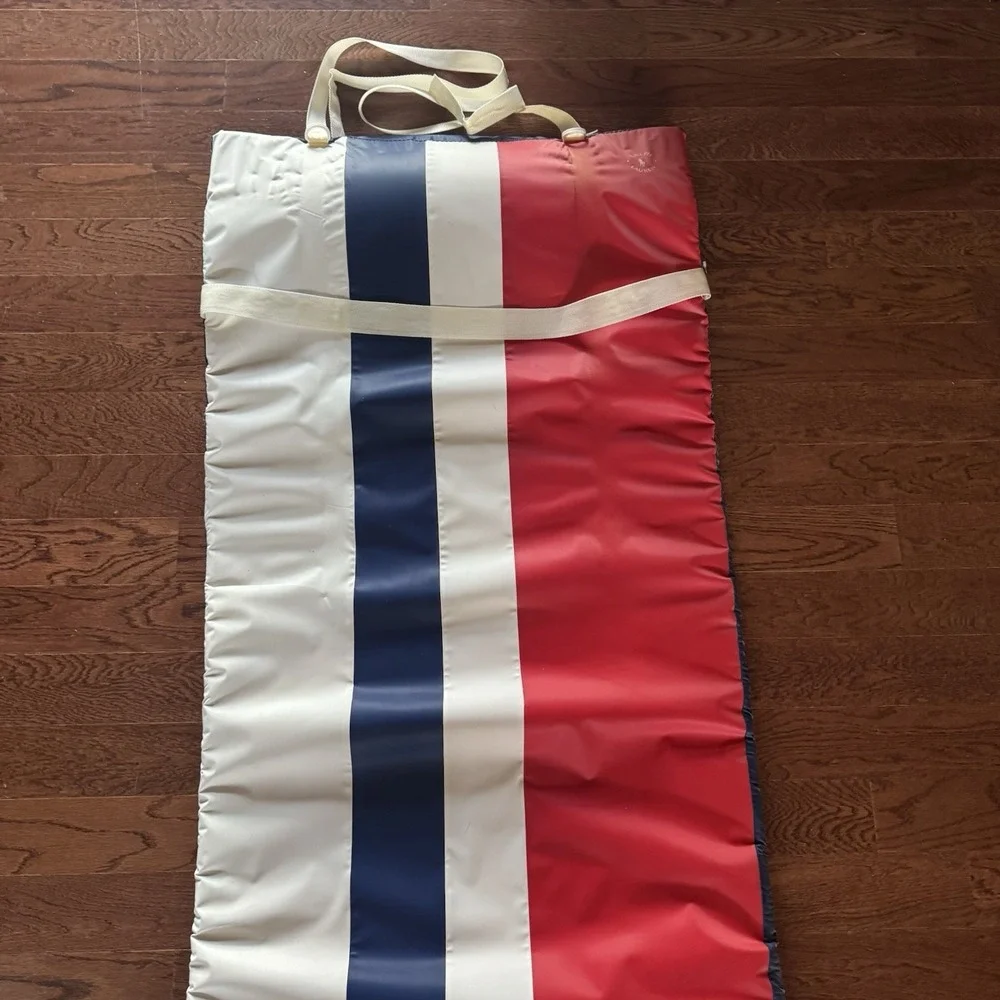 VTG Polo Ralph Lauren Padded Camping Outdoor Beach Roll-up Mat Cushioned Strap